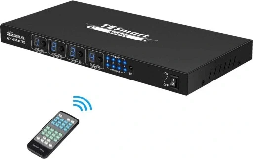 Przelacznik-HDMI-TESmart-KVM-Switch-UltraHD-4K-4x4-Matrix-HDCP-3D-pilot